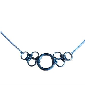 Chainmaille O-Ring Necklace Handmade Stainless Steel